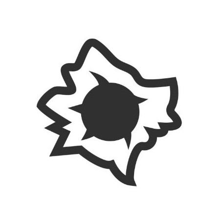 autocollant balle arme