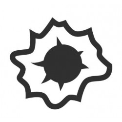 autocollant choc balle arme