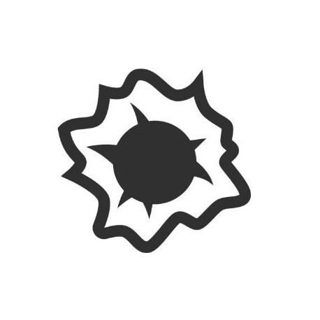 autocollant impacte de balle bleu blanc