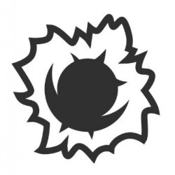 autocollant impacte de balle deco