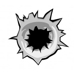 autocollant mural impacte de balle