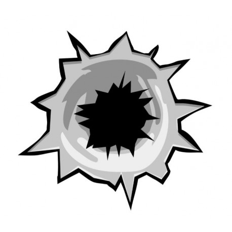 autocollant mural impacte de balle deco