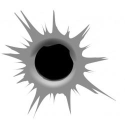 autocollant mural impacte de balle geant