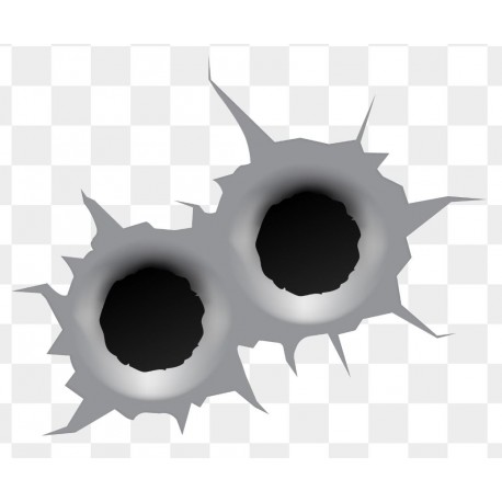 autocollants impacte de balle geant