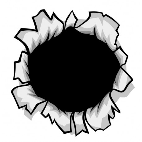 sticker choc balle arme