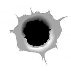 sticker impacte de balle deco