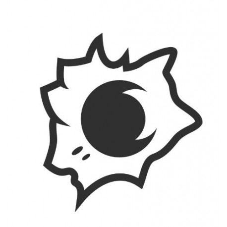 stickers choc balle arme