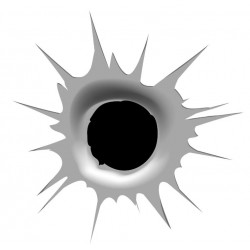 stickers impacte de balle deco