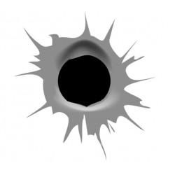 stickers impacte de balle geant