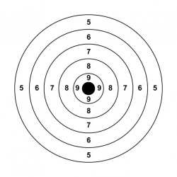 stickers impacte de balle noir blanc