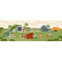 sticker mural collier prehistorique