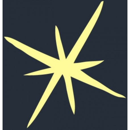 autocollants muraux etoile jaune deco