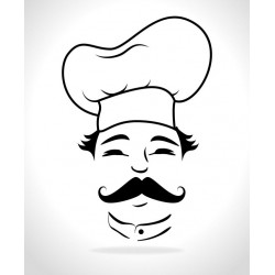 autocollant mural cuisinier violet