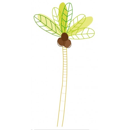 autocollant mural palmier