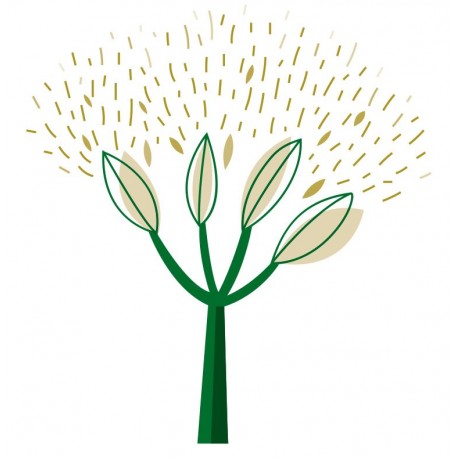 autocollant mural arbre simple design