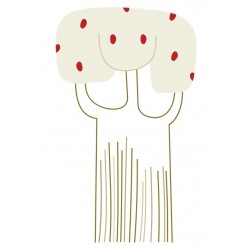 autocollant mural arbre dessin