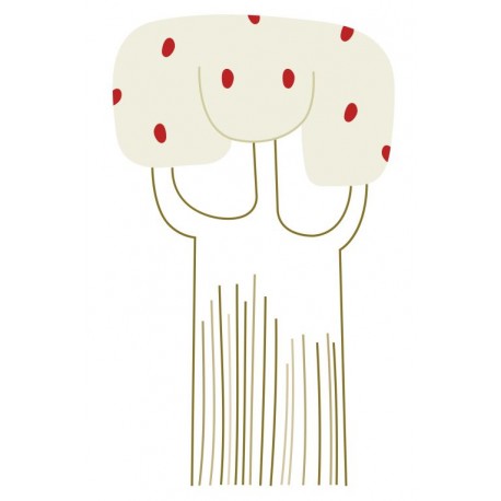 autocollant mural arbre dessin