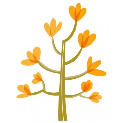 autocollant mural arbre automne