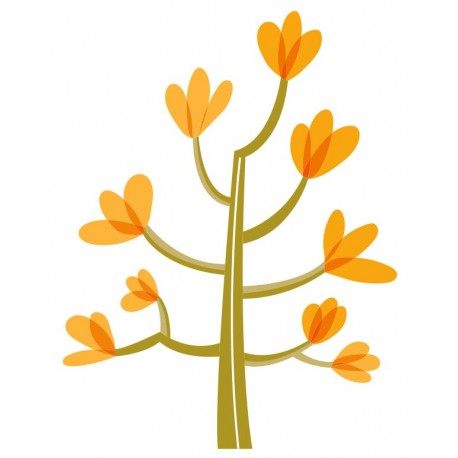 autocollant mural arbre automne