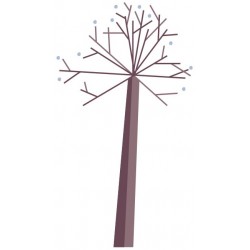 autocollant muraux arbre bleu design