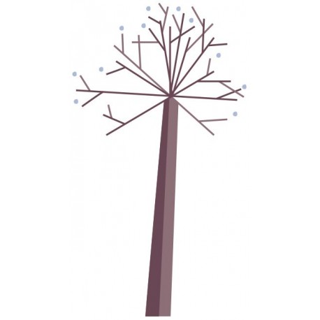 autocollant muraux arbre bleu design