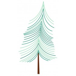 autocollants muraux sapin design