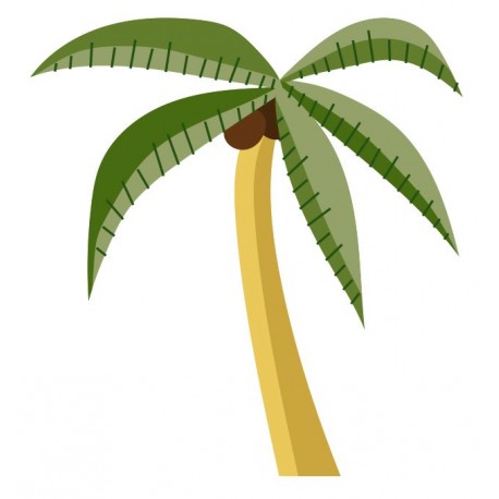 sticker mural cocotier