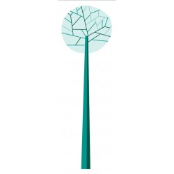 sticker muraux arbre bleu design