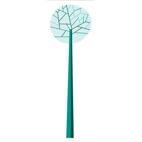 sticker muraux arbre bleu design