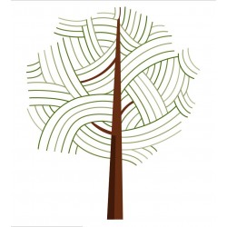 sticker muraux arbre bleu