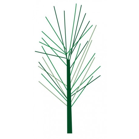 sticker muraux arbre dessin vert