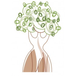 stickers mural arbre rose