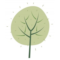 stickers muraux arbre jaune