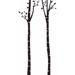 autocollants mural bouleaux