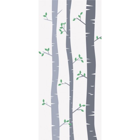 autocollants mural bouleaux design