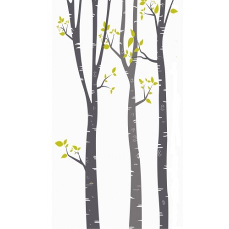 sticker mural bouleau