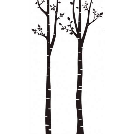 sticker mural bouleaux