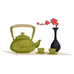 autocollant asiatique bonsai geant