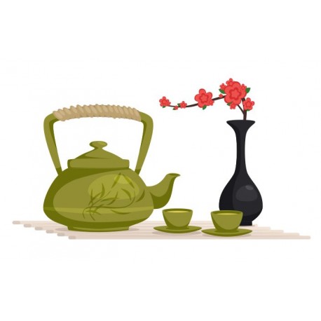 autocollant asiatique bonsai geant