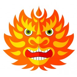 stickers dragon chinois geant