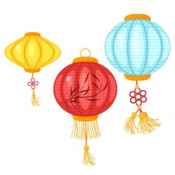 stickers lanterne chinoise
