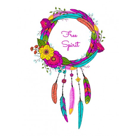 stickers attrape reve fleur