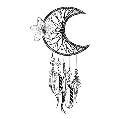 stickers muraux attrape reve jaune