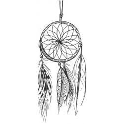 stickers muraux attrape reve lune