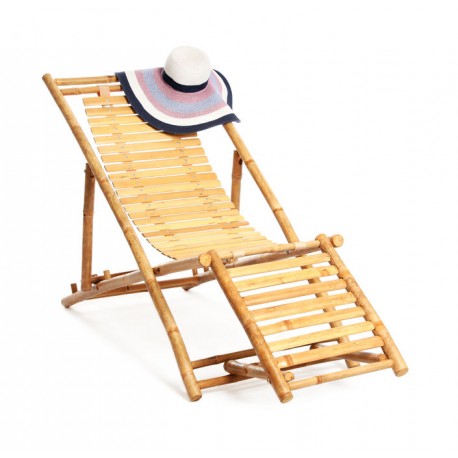 stickers chaise longue bambou