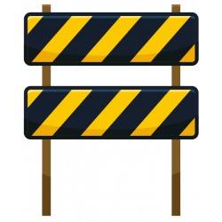 autocollant barriere chantier