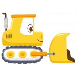 autocollant bulldozer chambre