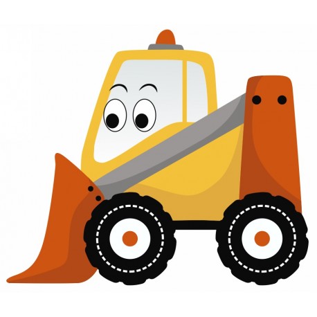 autocollant bulldozer deco