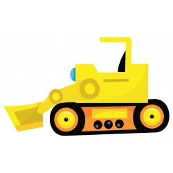 autocollant bulldozer geant