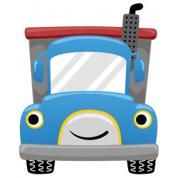 autocollant camion bleu